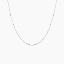 Chaîne Ilan Maille Forçat Ronde Or Blanc