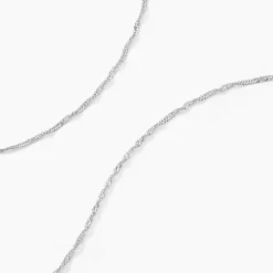 Chaîne Imanie Maille Singapour Or Blanc