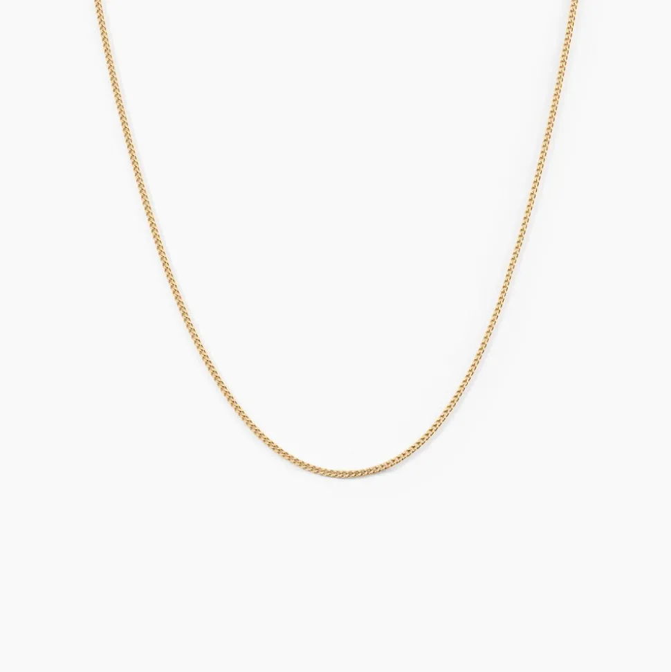 Chaîne Ixia Maille Gourmette Diamantee Or Jaune