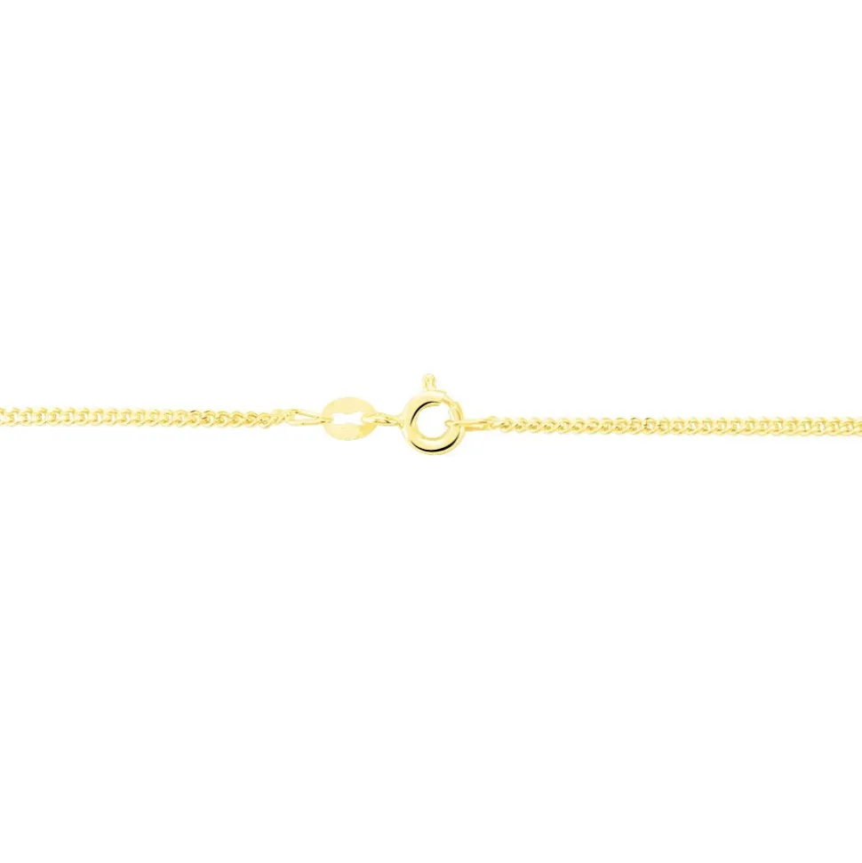Chaîne Ixia Maille Gourmette Diamantee Or Jaune