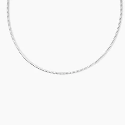 Chaîne Kassie Maille Omega Argent Blanc