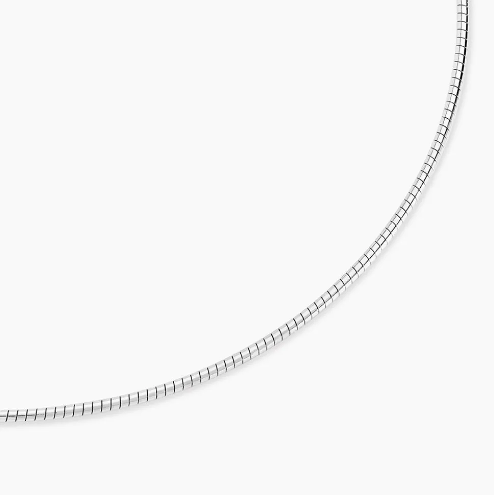 Chaîne Kassie Maille Omega Argent Blanc