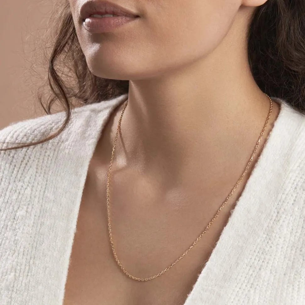 Chaîne Keyssie Maille Forçat Diamantée Or Jaune