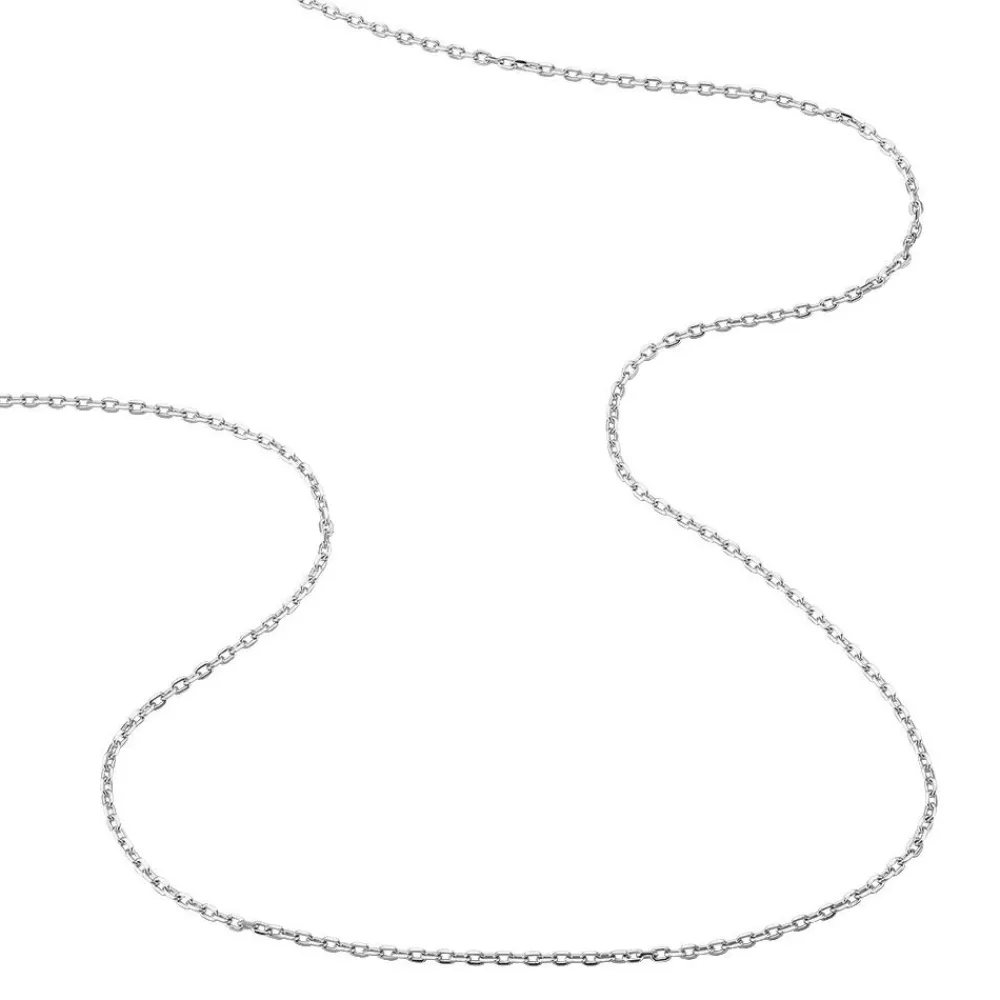 Chaîne Maille Forçat Diamantee Or Blanc|Marc Orian