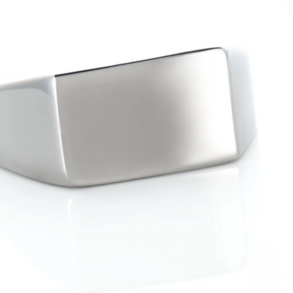 Chevalière Acier Gris Luciano