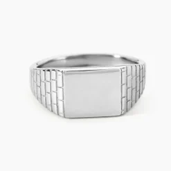 Chevalière Argent Blanc Corentyn