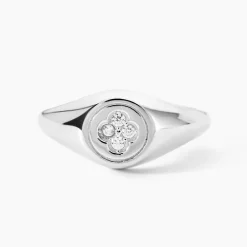 Chevalière Chesley Argent Blanc Oxyde De Zirconium|Marc Orian Discount