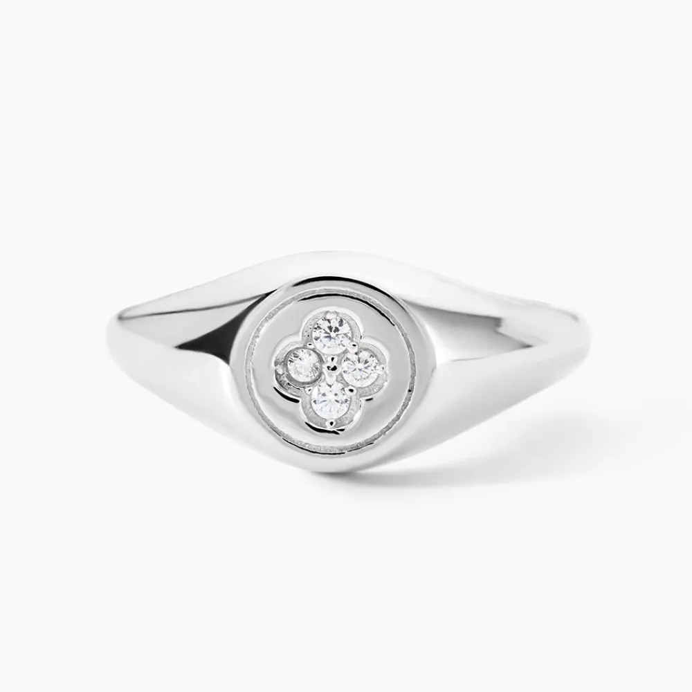 Chevalière Chesley Argent Blanc Oxyde De Zirconium|Marc Orian Discount