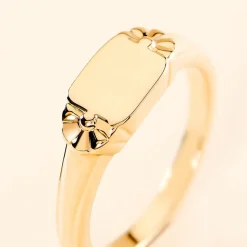 Chevalière Darian Plaqué Or Jaune