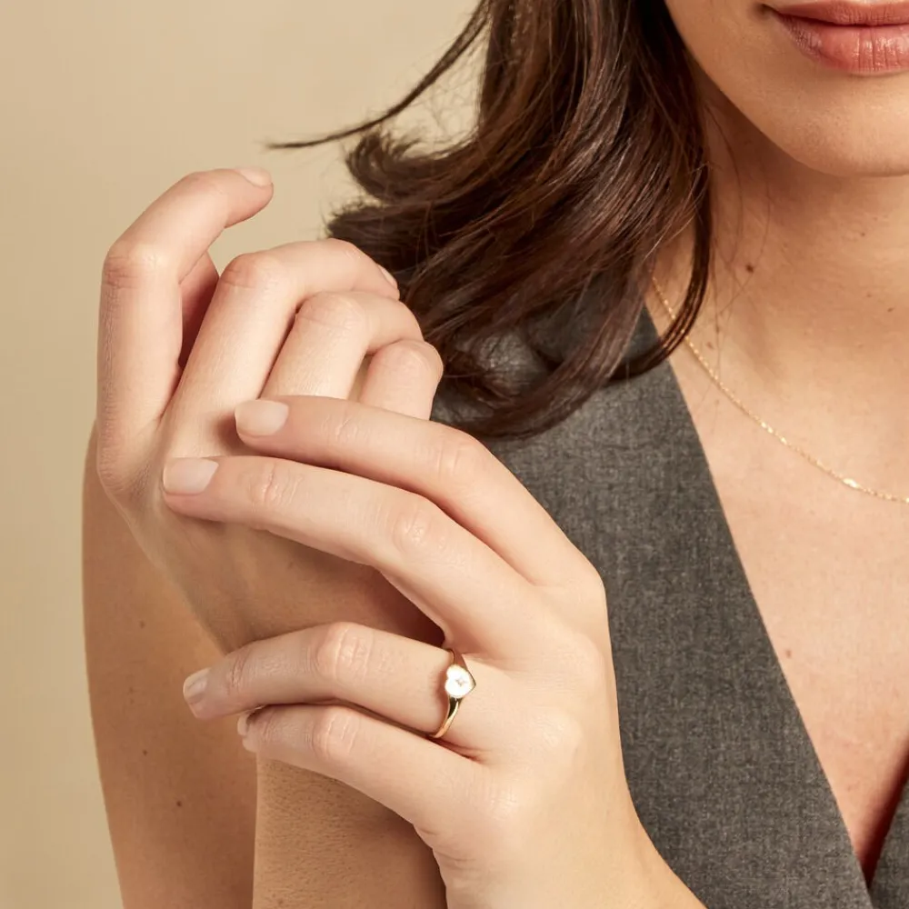 Chevalière Dulcibella Or Jaune Diamant|Marc Orian New