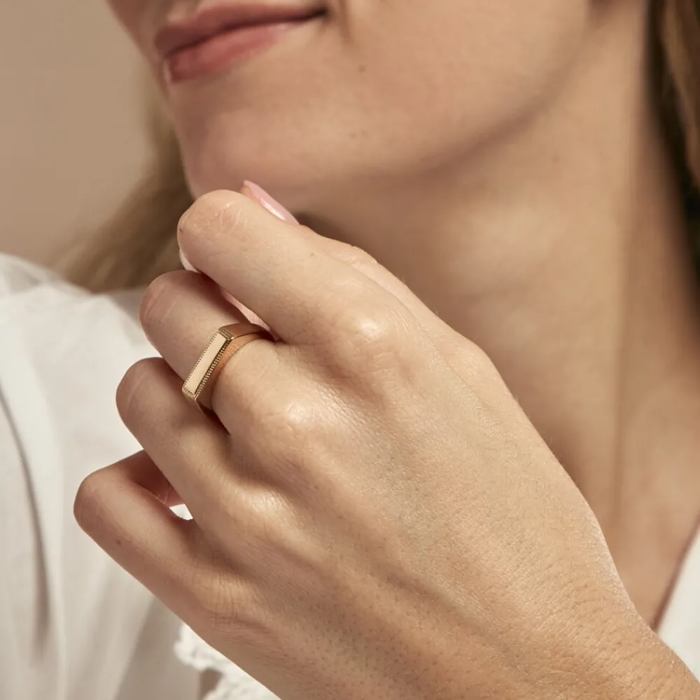 Chevalière Filat Plaqué Or Jaune|Marc Orian Discount