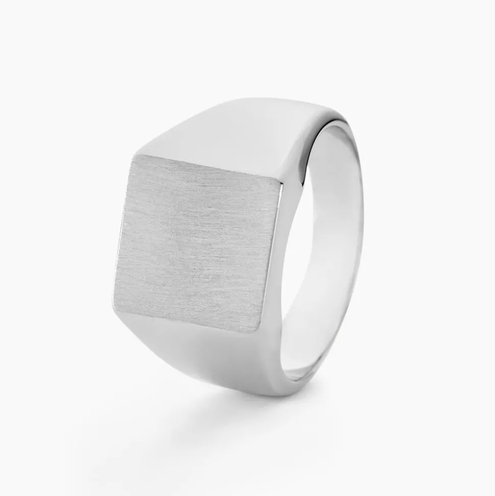 Chevalière Gaspare Argent Blanc
