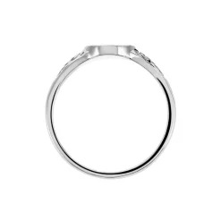 Chevalière Giacoma Argent Blanc