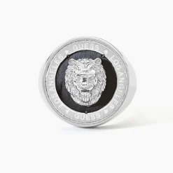 Chevalière Guess Lion King Acier Argenté