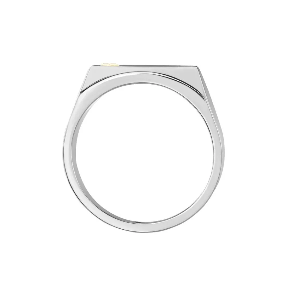 Chevalière Lord Acier Bicolore Diamant|JOURDAN Best