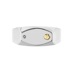 Chevalière Lord Acier Bicolore Diamant|JOURDAN Best