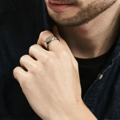 Chevalière Lord Acier Bicolore Diamant|JOURDAN Best