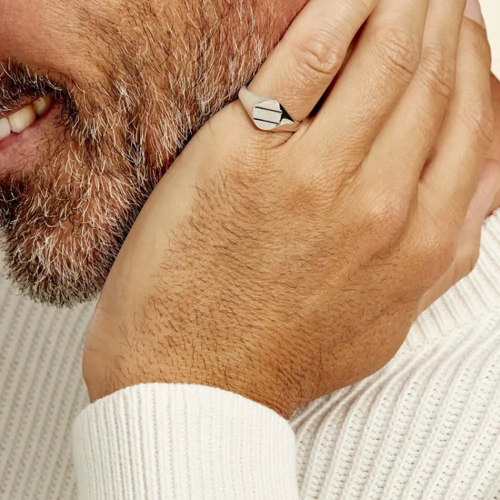 Chevalière Kety Argent Blanc|Marc Orian Outlet