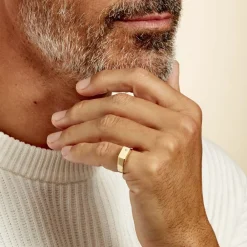 Chevalière Leyton Rectangle Or Jaune Oxyde De Zirconium|Marc Orian Outlet
