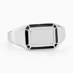Chevalière Manny Argent Blanc