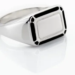 Chevalière Manny Argent Blanc