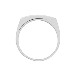 Chevalière Michel Argent Blanc Oxyde De Zirconium