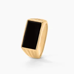Chevalière Plaqué Hadrien Onyx|Marc Orian Clearance