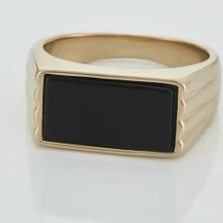 Chevalière Plaqué Hadrien Onyx|Marc Orian Clearance