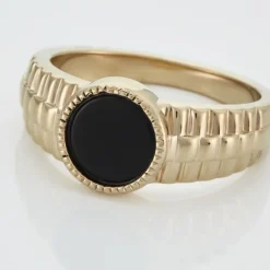 Chevalière Plaqué Or Jaune Haakon Onyx|Marc Orian