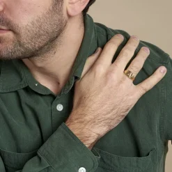 Chevalière Plaqué Or Jaune Luciano|Marc Orian Hot