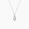 Collier Absa Argent Blanc Oxyde De Zirconium