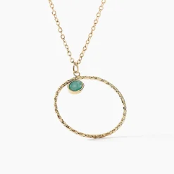 Collier Acier Doré Amazonite|Marc Orian Clearance