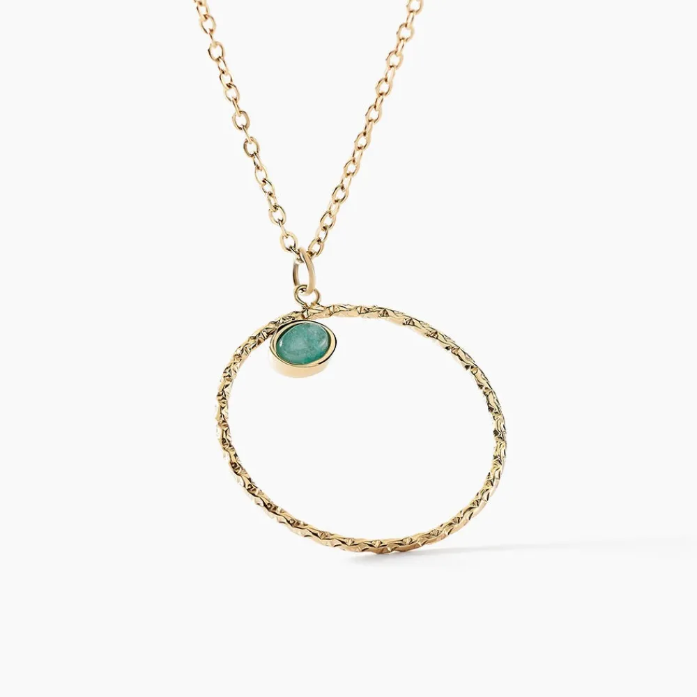 Collier Acier Doré Amazonite|Marc Orian Clearance
