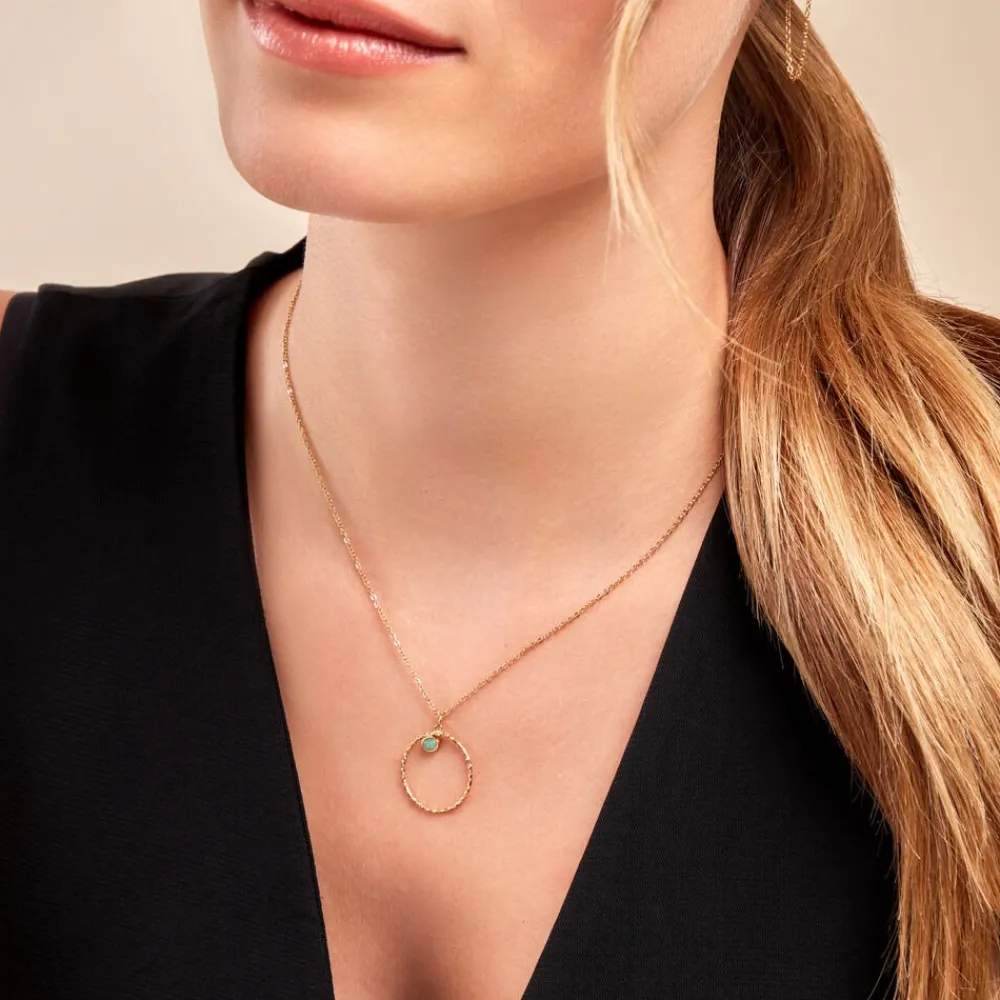 Collier Acier Doré Amazonite|Marc Orian Clearance