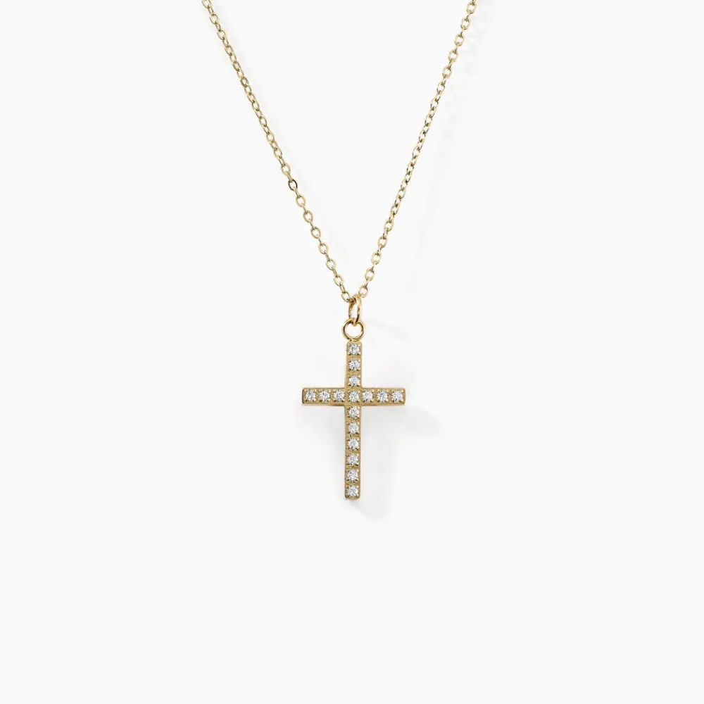 Collier Acier Doré Cristal|Marc Orian Sale