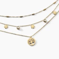 Collier Acier Doré Cristal|Marc Orian Best