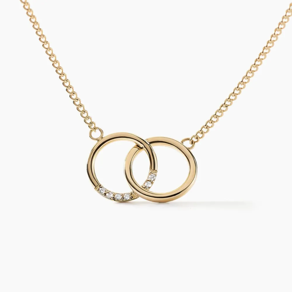 Collier Acier Doré Oxydes De Zirconium|Marc Orian Outlet