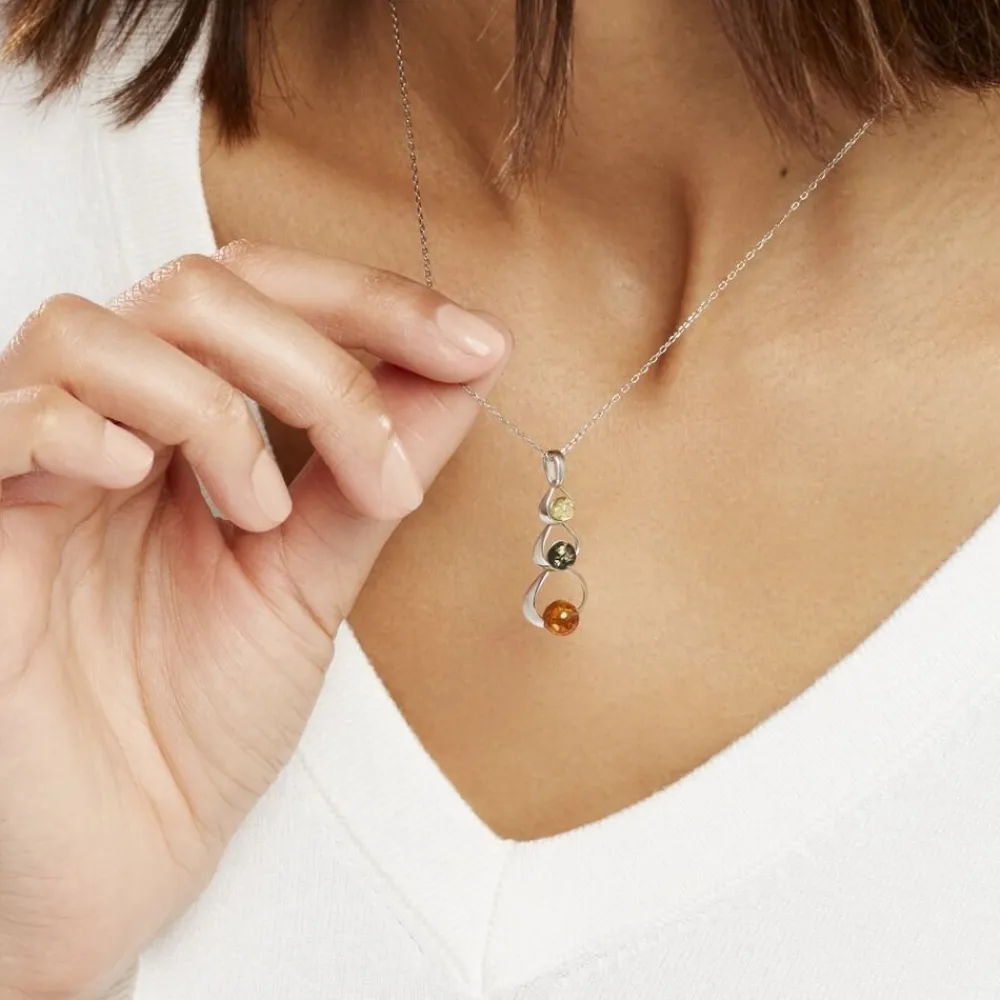 Collier Agneta Argent Blanc Ambre|Marc Orian Hot