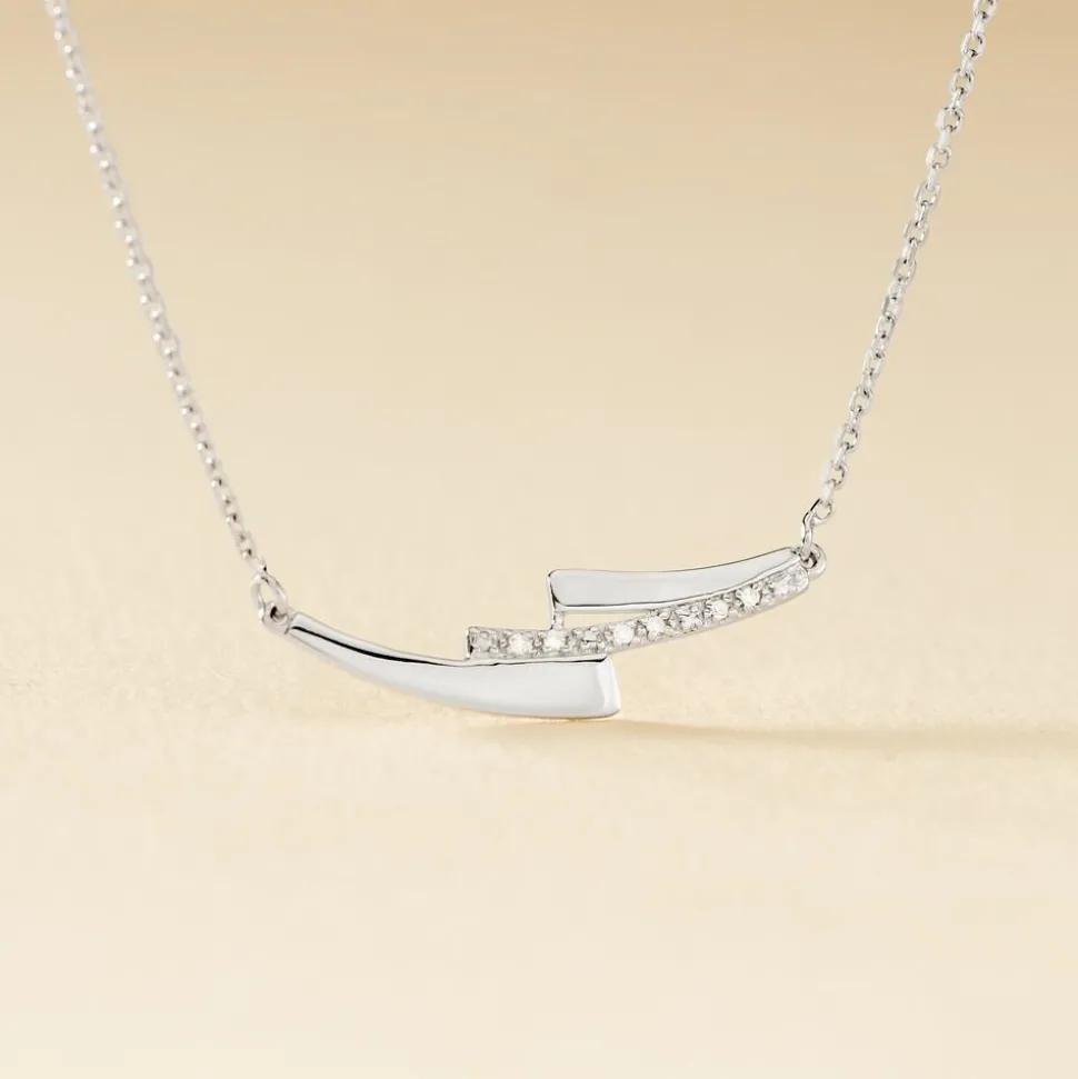 Collier Ainhoa Or Blanc Diamant