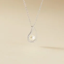 Collier Akiko Argent Blanc Perle De Culture Et Oxyde De Zirconium