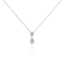 Collier Aletha Argent Blanc Oxyde De Zirconium|Marc Orian Hot