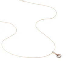 Collier Alice Or Rose Morganite Et Oxyde De Zirconium
