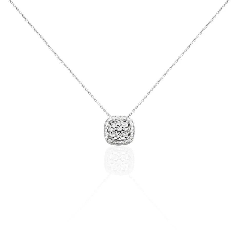 Collier Alixia Or Blanc Diamant