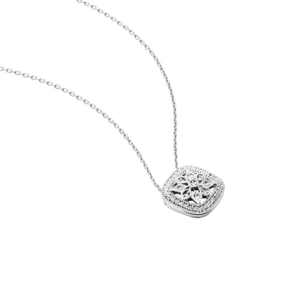 Collier Alixia Or Blanc Diamant
