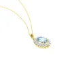 Collier Allande Or Jaune Topaze Et Oxyde De Zirconium