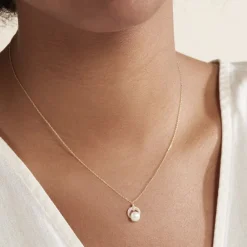 Collier Aloys Or Jaune Perle De Culture Et Oxyde De Zirconium|Marc Orian Discount