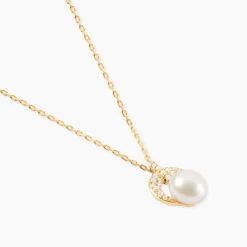 Collier Aloys Or Jaune Perle De Culture Et Oxyde De Zirconium|Marc Orian Discount