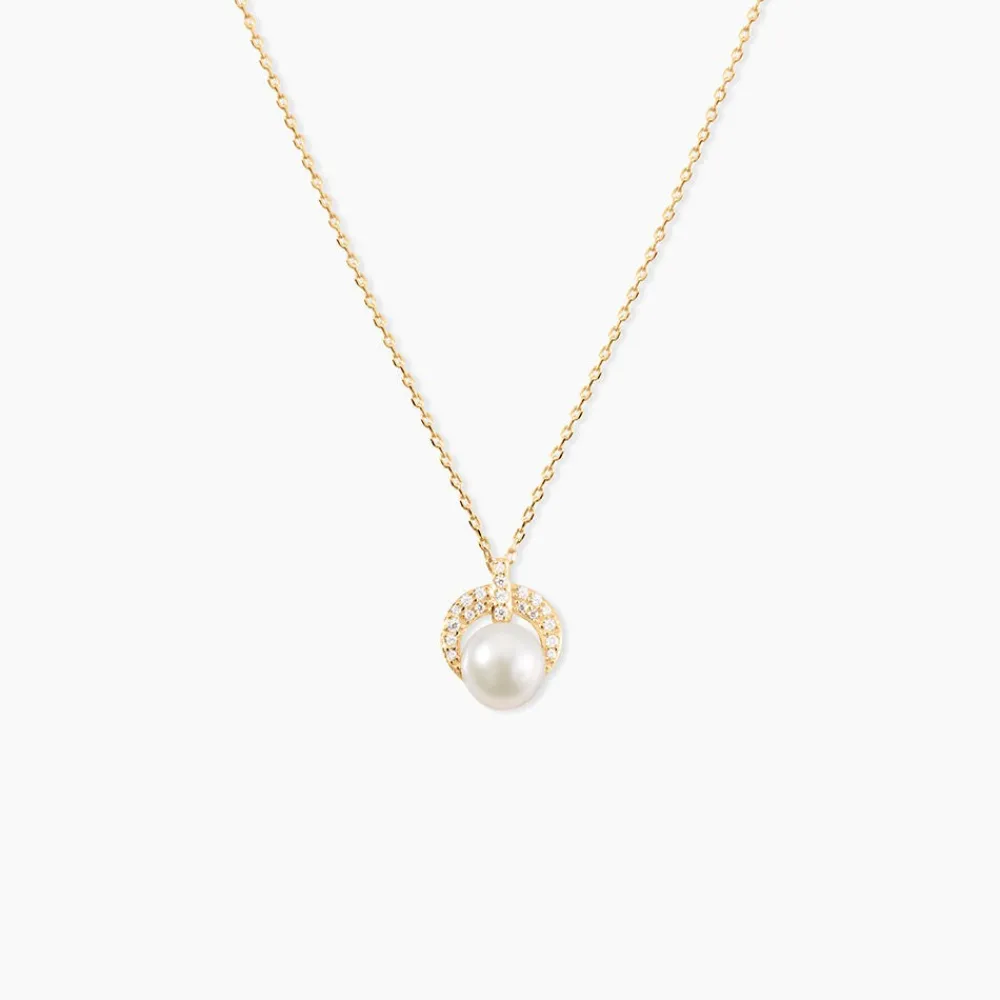 Collier Aloys Or Jaune Perle De Culture Et Oxyde De Zirconium|Marc Orian Discount