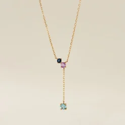Collier Amaranta Or Jaune Topaze Améthyste