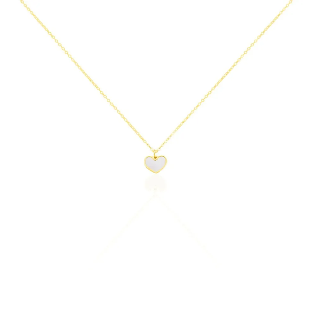 Collier Amaryllis Coeur Or Jaune Nacre|Marc Orian Outlet